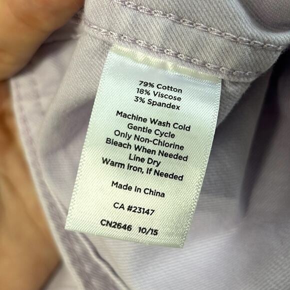 Talbots Button Front Jean Jacket NWT Women's Sz 3X Pale Purple Soft Girl Indie - Picture 5 of 6